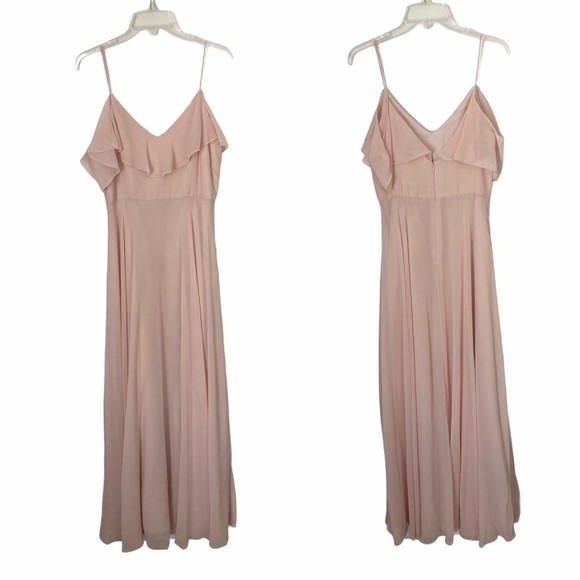 JENNY YOO Soft Blush Mila Off The Shoulder Dress - Picture 3 of 11